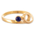 Gold-plated lapis lazuli cocktail ring, 'Universe Cycles' - 18k Gold-Plated and Lapis Lazuli Cocktail Ring from Peru thumbail