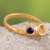 Gold-plated lapis lazuli cocktail ring, 'Universe Cycles' - 18k Gold-Plated and Lapis Lazuli Cocktail Ring from Peru (image 2b) thumbail