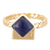 Gold-plated lapis lazuli cocktail ring, 'Universe Awakening' - 18k Gold-Plated Lapis Lazuli Ring from Peru thumbail
