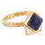 Gold-plated lapis lazuli cocktail ring, 'Universe Awakening' - 18k Gold-Plated Lapis Lazuli Ring from Peru (image 2c) thumbail