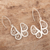 Ohrhänger aus Sterlingsilber - Filigrane Schmetterlings-Ohrhänger aus peruanischem Sterlingsilber