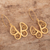 Gold-plated dangle earrings, 'Butterfly Filigree in Gold' - Peruvian 24k Gold-plated Filigree Butterfly Dangle Earrings (image 2b) thumbail