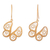 Gold-plated dangle earrings, 'Butterfly Filigree in Gold' - Peruvian 24k Gold-plated Filigree Butterfly Dangle Earrings