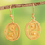 Gold-plated dangle earrings, 'Filigree Luck in Gold' - Peruvian 24k Gold-plated Filigree Fashion Dangle Earrings (image 2) thumbail