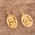 Gold-plated dangle earrings, 'Filigree Luck in Gold' - Peruvian 24k Gold-plated Filigree Fashion Dangle Earrings (image 2b) thumbail