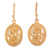 Gold-plated dangle earrings, 'Filigree Luck in Gold' - Peruvian 24k Gold-plated Filigree Fashion Dangle Earrings (image 2c) thumbail