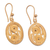 Gold-plated dangle earrings, 'Filigree Luck in Gold' - Peruvian 24k Gold-plated Filigree Fashion Dangle Earrings (image 2d) thumbail