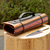 Leather barbecue utensil holder, 'Luxury Barbecue' - Leather Barbecue Utensil Holder with Alpaca Blend Accent (image 2) thumbail