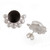 Obsidian button earrings, 'Moche Elegance' - Circular Obsidian Button Earrings Handcrafted in Peru (image 2e) thumbail
