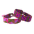 Macrame wristband bracelets, 'Cosmic Andes in Fuchsia' (pair) - Pair of Hand-woven Macrame Wristband Bracelets from Peru