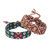Macrame wristband bracelets, 'Opposite Nature' (pair) - Pair of Hand-woven Macrame Wristband Bracelets from Peru