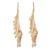 Gold plated cultured pearl filigree dangle earrings, 'Waterfall Sunset' - Artisan Crafted 21k Gold Plate Filigree Earrings with Pearls