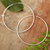 Sterling silver hoop earrings, 'Light Rings' - Andean Artisan Crafted Modern Sterling Silver Hoop Earrings (image 2) thumbail