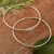 Sterling silver hoop earrings, 'Light Rings' - Andean Artisan Crafted Modern Sterling Silver Hoop Earrings (image 2b) thumbail
