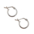 Sterling silver hoop earrings, 'Silver Polish' - Handmade Modern Sterling Silver Mini Hoop Earrings from Peru thumbail
