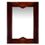 Wood and leather wall mirror, 'Introspective' - Artisan Made Vertical Wall Mirror with Andean Tornillo Wood thumbail