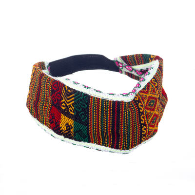 Acrylic Headband Made with Colorful Andean Textile