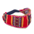 Headband, 'Andean Sunset' - Acrylic Headband Made with Andean Textile in Vibrant Red