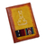 Leather passport cover, 'Meditative Llama' - Handcrafted Llama Leather Passport Cover with Andean Textile thumbail