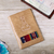 Leather passport cover, 'Introspective Llama' - Handcrafted Llama Leather Passport Cover with Andean Textile (image 2) thumbail