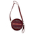 Leather sling, 'Round Cusco' - Brown Leather Sling with Andean Textile and Adjustable Strap (image 2b) thumbail