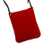 Leather accented suede sling, 'Little Red Llama' - Red Llama Suede Sling with Adjustable Leather Strap (image 2c) thumbail