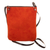 Leather accented suede sling, 'Fire Llama' - Leather Accented Suede Sling with Llama Motifs and Warm Hues