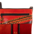 Leather accented suede sling, 'Fire Llama' - Leather Accented Suede Sling with Llama Motifs and Warm Hues (image 2d) thumbail