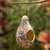 Pajarera de calabaza seca - Pajarera de calabaza seca hecha a mano con detalles andinos y de aves