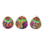 Gourd ornaments, 'colourful Hope' (set of 3) - Handmade Andean Gourd Ornaments with Butterflies (Set of 3)