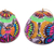 Kürbisornamente, (3er-Set) - Handgefertigte Andenkürbis-Ornamente mit Schmetterlingen (3er-Set)