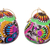 Gourd ornaments, 'Colorful Hope' (set of 3) - Handmade Andean Gourd Ornaments with Butterflies (Set of 3)