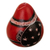 Gourd holiday decor, 'Little Santa Claus' - Artisan Crafted Red Painted Gourd Christmas Decor from Peru