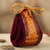 Leather and suede coin purse, 'Prosperous Llama' - Leather and Suede Llama Coin Purse with Tie Closure (image 2) thumbail