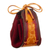 Leather and suede coin purse, 'Prosperous Llama' - Leather and Suede Llama Coin Purse with Tie Closure thumbail