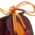 Leather and suede coin purse, 'Prosperous Llama' - Leather and Suede Llama Coin Purse with Tie Closure (image 2c) thumbail