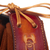 Leather accented suede coin purse, 'Frugal Llama' - Brown Leather and Suede Llama Coin Purse with Tie Closure (image 2c) thumbail