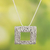 Sterling silver pendant necklace, 'Ancestral Window' - Sterling Silver Modern Necklace with Geometric Pendant (image 2) thumbail