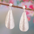 Sterling silver dangle earrings, 'Glorious Petal' - Sterling Silver Petal Dangle Earrings Handcrafted in Peru (image 2) thumbail