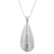 Sterling silver pendant necklace, 'Glorious Petal' - Sterling Silver Necklace with Petal Pendant Crafted in Peru thumbail