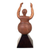 Wood sculpture, 'Call for Peace' - Hand-Carved Peace Cedar Wood Sculpture from Peru (image 2e) thumbail