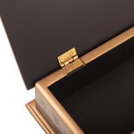 Reverse-painted glass decorative box, 'Floral Hope' - Floral Reverse-Painted Glass Decorative Box with Butterfly