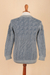 Men's 100% alpaca pullover sweater, 'Brioche' - Blue and Grey Men's 100% Alpaca Ribbed Knit Pullover Sweater (image 2d) thumbail