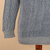 Men's 100% alpaca pullover sweater, 'Brioche' - Blue and Grey Men's 100% Alpaca Ribbed Knit Pullover Sweater (image 2f) thumbail