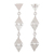 Sterling silver dangle earrings, 'Space Geometry' - Handcrafted Sterling Silver Modern Dangle Earrings