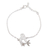 Sterling silver filigree pendant bracelet, 'World Peace in Flight' - Polished Sterling Silver Filigree Bracelet with Dove Pendant thumbail