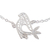 Sterling silver filigree pendant bracelet, 'World Peace in Flight' - Polished Sterling Silver Filigree Bracelet with Dove Pendant (image 2b) thumbail