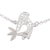 Sterling silver filigree pendant bracelet, 'World Peace in Flight' - Polished Sterling Silver Filigree Bracelet with Dove Pendant (image 2c) thumbail