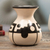 Ceramic decorative vase, 'Modern North' - Handmade Ceramic Decorative Vase in Black and Ivory Hues (image 2) thumbail