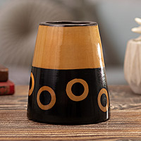 Ceramic decorative vase, 'Tubular Ceremony'
